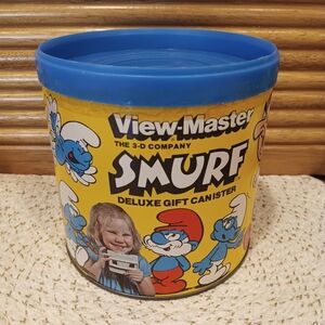 Vintage 1982 Smurf View Master Deluxe Canister Set--Complete Set